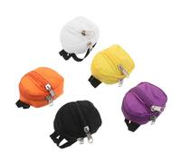 FUNNETOYU 5 Mini Zainetti Portamonete con Cerniera Portachiavi Zaino Piccolo per Scuola e Feste Custodia Cambio Sicura e Versatile per Adulti