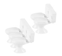 FUNNETOYU 5 Pezzi Accessori Per Servizi Igienici Della Casa Delle Bambole Posto a Sedere Vasino Piccolo Bambola Wc in Miniatura Fingere Di Giocare in Bagno Rosa Bianca Addominali
