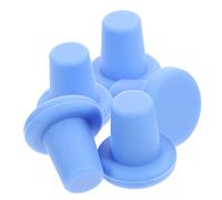 FUNNETOYU 5 pezzi Tappi Silicone per Bottiglie Vino Chiusura e Riutilizzabile per Conservare Vino e Design e Resistente Facile da e Utilizzare Colore Blu