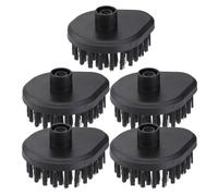 FUNNETOYU 5 Pezzi Testine Spazzola per Pulitore a Vapore, Accessori Ricambio Scopa Vapore in Plastica Resistente, Compatibili per Pulizia Cucina e Bagno, Sostituzione Facile e