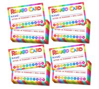 FUNNETOYU 50 pezzi Carte Ricompensa Perforate per Comportamento Classe Strumento Motivazionale per Insegnanti Design Cartone Animato Facili Usare