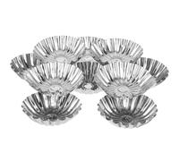 FUNNETOYU 50 pezzi Stampi Crostata Acciaio Inossidabile Forma Multiuso per Tartellette Muffin e Dolci Resistenti e Facili da Pulire per Forno e Laboratorio Dolciario