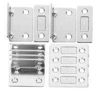 FUNNETOYU 6 Impostati Magneti per Porta Armadio Senza Foratura Fermo Magnetico Invisibile per Pannelli Scorrevoli e Mobili Chiusura Stretta Polvere per Armadi e Camerette Argento