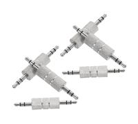 FUNNETOYU 6 pezzi Audio Extender Maschio Maschio Adattatore Audio Metallo per Mixer e Impianti Stereo Del Suono Design Duraturo e Conveniente