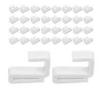 FUNNETOYU 60 Pezzi Gancio a S in Plastica Bianco, Solido e Facile da Installare, Salva Spazio per Borse e Creazioni Artigianali in Bagno o Negozio