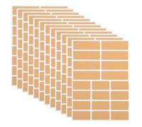 FUNNETOYU 600 Etichette Adesive Rettangolari Marrone Chiaro 5x2,5 Cm e 7,6x2,5 Cm per Bottiglie di Oli Essenziali, Barattoli Spezie, Carta Adesiva Scrivibile e Stampabile per Organizzazione