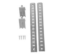 FUNNETOYU Barre Di Supporto in Acciaio Inox Per Ripiano Frigorifero e Congelatore, Staffe Regolabili 20 Cm Con Gancio, Accessori Hardware Per Mensole Frigo Freezer Ad Uso Domestico, Set 2 Pezzi