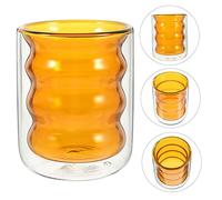 FUNNETOYU Bicchiere in Vetro Borosilicato Tazza da Bere Riutilizzabile per Tè e Succhi Design Compatto e Resistente al Calore per Colazione e Party