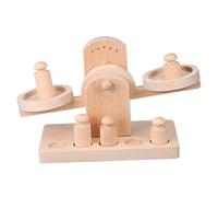 FUNNETOYU Bilancia in Legno per Giocattolo Educativo Montessori Gioco Interattivo per Calcoli Semplici e Sviluppo del Senso Gioco Didattico per Scuola