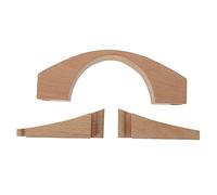 FUNNETOYU Binario Ferroviario in Legno Espandibile con Ponte per Trenino Gioco Educativo per Sviluppo Manuale e