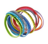 FUNNETOYU Braccialetti in Silicone Colorati 12 per Studenti, Cinturini da Polso per Ricordare le Tabelline, per Regali di Compleanno a Scuola