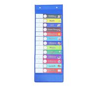 FUNNETOYU Calendario Portaoggetti da Appendere in Pet Trasparente e Oxford Blu Borsa Organizer per Appunti e Programmi Decorazione Pratica per Casa e Ufficio