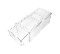FUNNETOYU Contenitore Frigo Estraibile Medio in Plastica Trasparente Organizer Compatto con Fondo Antiscivolo per Ortaggi Frutta e Snack Scatola Frigorifero Cassetto per Cucina Ordinata