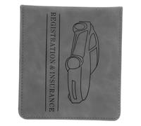 FUNNETOYU copertina della patente di guida licenza registrazione portacarte per auto chiave carta titolare della targa automobilistica per le donne titolare della patente di guida pu Grigio
