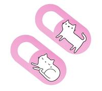 FUNNETOYU Copertura per Webcam Scorrevole in ABS 2 Pezzi, Protezione Privacy Laptop Anti-Hacking, Copertura Adesiva per Fotocamera, Sicurezza per Computer e Tablet