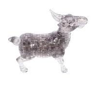 FUNNETOYU Crystal puzzle capra da scrivania capra Puzzle 3d per natalizia divertimento per cristallo enigmi Grigio