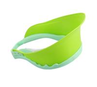FUNNETOYU Cuffia Lavaggio Capelli in Silicone Protettore Orecchie e Occhi Regolabile Verde per Bagnetto e Doccia Adatta Anni