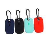 FUNNETOYU Custodia in Silicone per Localizzatori Pro 2022, Set 4 Pezzi Gancio, Protezione Resistente per, Compatibile Mate 2022, Colori Nero, Rosso, Blu Scuro e Verde Menta