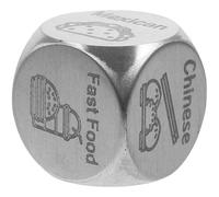 FUNNETOYU Dado Metallo per Decisioni Cena Scelte Alimentari Riutilizzabile Gioco Divertente per Appuntamenti e Famiglia Forma Stabile e Resistente per Scelta Veloce del Cibo