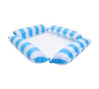 FUNNETOYU Gonfiabile Galleggiante per Piscina con Rete Traspirante Lettino Acquatico Tubo in Nylon e PVC Design Strisce Leggere Accessorio per Feste Estive