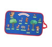 FUNNETOYU Lavagna Didattica in Pannolenci per Tavola Storie Educativa in Pannolenci Sicuro e Resistente Gioco Interattivo per Sviluppo Cognitivo e Creatività in Età Prescolare Blu