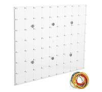 FUNNETOYU Lavagna Geoboard con Pegboard Montessori Didattica per Aula con Elastici Tavola Geometrica Multifunzione per Attività Matematiche Educative