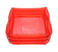 FUNNETOYU Lavatoio Pieghevole da Viaggio in Pvc Rosso Grande Capacità, Bacinella Gonfiabile Multifunzionale per Attività All'aperto e Campeggio