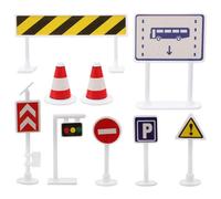 FUNNETOYU Mini Segnali Stradali per Gioco Educativo Segnaletica Stradale Realistica Insegna Regole Traffico e Sicurezza Adatto per Gioco Creativo e Tavolo da Modelli in Plastica per Ragazzi