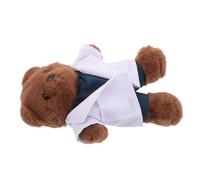 FUNNETOYU Orsetto Peluche Medico Morbido con Divisa Bianca Giocattolo Regalo per Festa di Compleanno e Ricordo Laurea Studenti Infermieristica