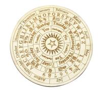FUNNETOYU Pannello Decorativo in Legno Divinazione Astrologia Arredamento di Servizio Taglieri Decorativi Piatto Tavola da Rabdomanzia Piccolo Tavola degli Spiriti Beige Bosso