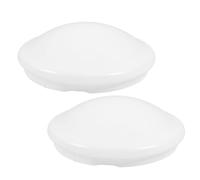 FUNNETOYU Paralume per Lampada da Soffitto 2 Pezzi in Plastica PC Bianco, Design Sottile e Stile Moderno per Bagni e Balconi, Copertura Resistente e Funzionale
