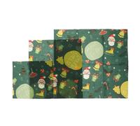 FUNNETOYU Pellicole Alimentari in Cera D’api Riutilizzabili 3 Pezzi, Tessuto Cerato Sostenibile Naturale, Coperture per Cibo Freschezza, Avvolgimenti Pratici per Cucina e Picnic, Confezione