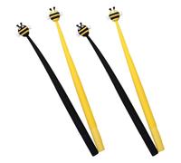 FUNNETOYU Penne di Scrittura Silicone 4Pezzi a Forma di Ape Asciugatura Rapida per Ragazzo Ragazza e Ragazzi Inchiostro Resistente all Acqua