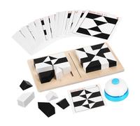 FUNNETOYU Puzzle Legno per Rompicapi Educativo per Sviluppo e Problem Solving per Feste e Attività Gruppo Include e Portatile Legno