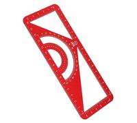 FUNNETOYU Righello in Alluminio Multifunzione con Squadretta e Goniometro Scala Precisa ad Visibilità per Scuola e Misura Resistenti e Durevoli