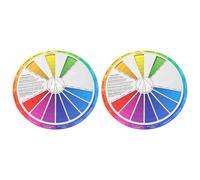 FUNNETOYU Ruota di Apprendimento dei Colori 2 Pezzi in Carta Leggera e Compatta per arte e Disegno Strumento Creativo per Pittori e Designer