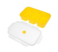 FUNNETOYU Scatola per muffa per ghiaccio riutilizzabile stampo vassoio ICE SILICONE stampo per ghiaccio ed Gel silice Giallo