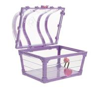 FUNNETOYU Scatola Trasparente Lucchetto Baule Gioielli e Giochi per Contenitore Decorativo da Festa Tema Pirata Cofanetto Medio con Coperchio Curvo per Compleanni e Halloween