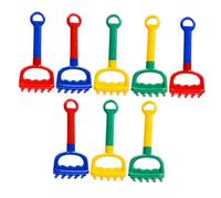 FUNNETOYU Set 8 Giocattoli per Sabbia Estivi Rastrelli Colorati in Plastica Adatti a Giochi all'Aperto per Bambini Facili da Condividere Amici per Mare e Parco