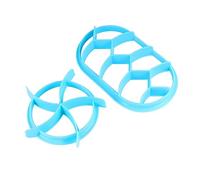 FUNNETOYU Stampo per Pane 2 Pezzi in Plastica Blu, Rotondo e Ovale, Antiaderente e Facile da Sformare, la Panificazione e Pasticceria Professionale