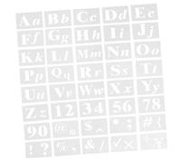 FUNNETOYU Stencil Lettere Riutilizzabili in Plastica Formato A5 40 Pezzi Stencil Grandi per Pittura su Tessuto Legno e Artigianato per Decorazioni Fai da Te su Vestiti e Accessori