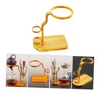 FUNNETOYU Supporto per Filtro Tè in di Alluminio Sostegno per Sacchetti di Tè con Tre Cerchi Filtro Antigoccia per Tisane e Filtri Sfusi per Mensole e Ripiani