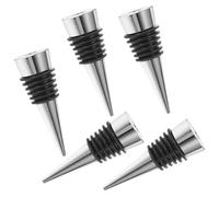 FUNNETOYU Tappi Per Bottiglie Di Vino Fai Da Te Set Da 5 Pezzi in Silicone Resinato Riutilizzabili Sigillante Salvavino Per Feste e Bomboniere Decorativi