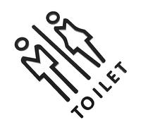 FUNNETOYU Targhetta Lavagna Acrilico per Toilette con Design Piastra Identificativa Wc e Durevole per Bagno Pubblico e