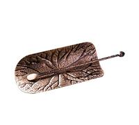 FUNNETOYU Tea Scoop in Premium con Piatto Espositore Cucchiaio per Foglie Tè e Design Compatto e Facile da per Cerimonia del Tè e Uso