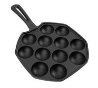 FUNNETOYU Teglia per Lumache in Ghisa da 12 Fori Manici Antiscivolo, Resistente e Uniforme, Set da Forno per Gamberi e Funghi Ripieni, Accessori Cucina per Casa e Ristorazione