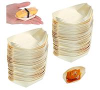 Funngy Barchette in Legno,100 PCS Ciotoline per Aperitivo Barchette in Legno per Food e Aperitivo Ciotoline Barchette Finger Food Ideali per Buffet Feste Matrimoni e Compleanni Barchette di Cibo