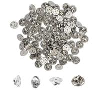 Funngy Chiusure a Farfalla,50 PCS Chiusure a Farfalla Frizione Farfalla Farfalla Cravatta Spilla Chiusura a Perno in Metallo per DIY Artigianato Zaini Creazione di Gioielli