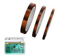 Funngy Nastro Alte Temperature,3 Rotoli Nastro Adesivo in Poliimmide Polyimide Kapton Tape per Stampante 3D Uso Elettrico Saldatura Isolamento di Circuiti Resistente a Temperature 5mm/10mm/15mm