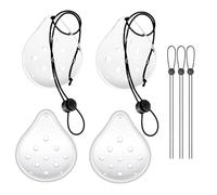 Funngy Protezione Trasparente per Gli Occhi,4 PCS Maschere per Occhi Trasparenti e Ventilate Cerotti per Occhi Ideale per Proteggere Gli Occhi per Il Recupero delle Operazioni Oculari